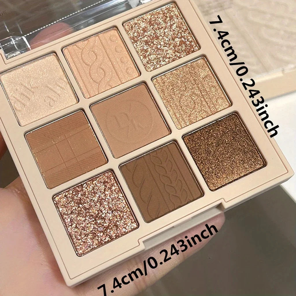 9-Color Brown Eyeshadow Palette