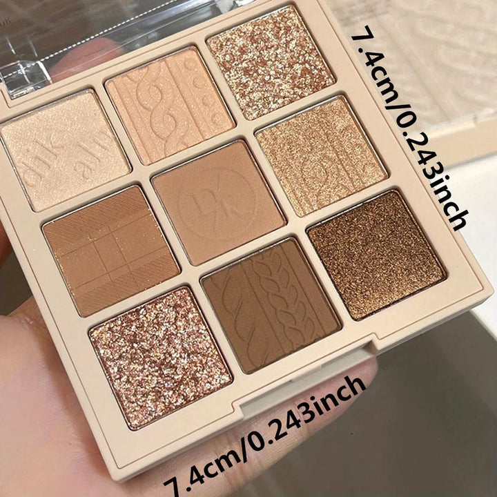 9-Color Brown Eyeshadow Palette