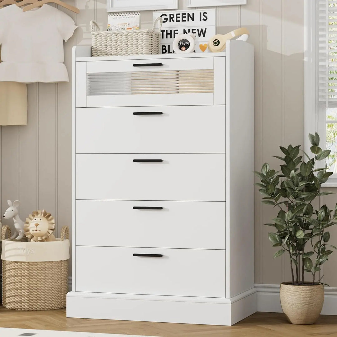 Modern 5 Drawer Dresser Bedroom