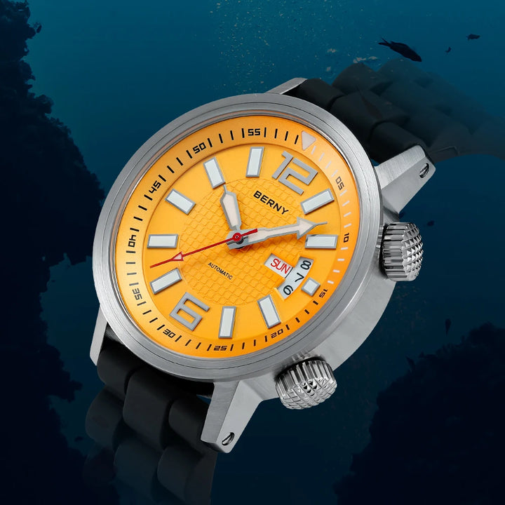 20Bar Diver Automatic Watch For Men Miyota 8205 Super Luminous Sapphire Swim Sport Mechanical Automatic Self Winding Wristwatch