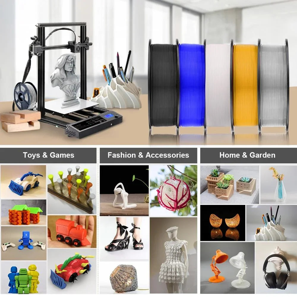 JAYO  pla plus SILK Three Colors Silk Rainbow 3D Printer Filament 1.75mm 100% No Bubble FDM 3D Printer Materials for 3D Printer