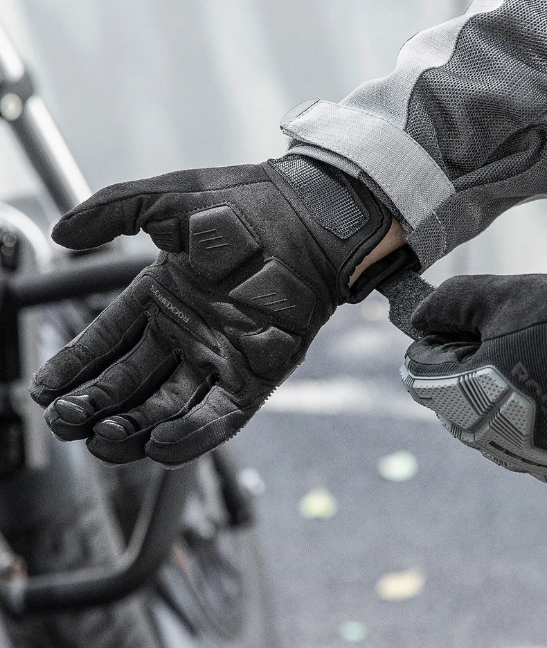 ROCKBROS Cycling Gloves Tactical Gloves SBR Thickened Pad Shockproof Breathable GEL Bike Motorcycle Winter Warmer Full Finger