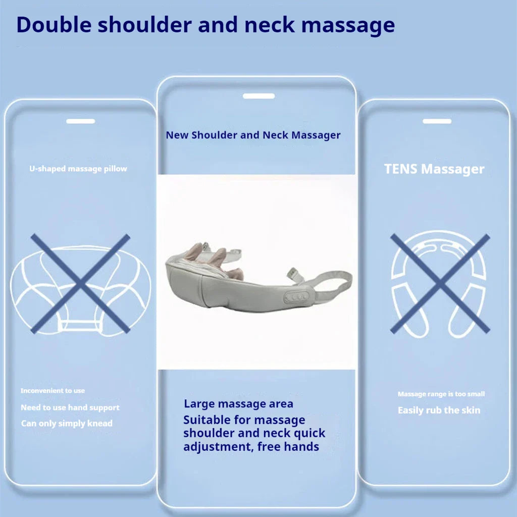 Oyeal Comfortable home portable multifunctional long range cervical spine massager pulse massager intelligent shoulder neck neck