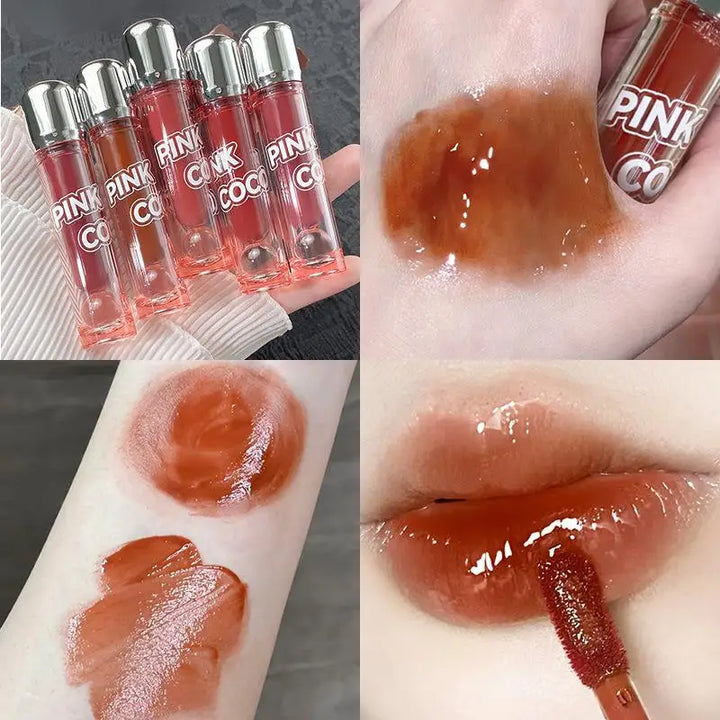 Dark Red Brown Mirror Lip Glaze