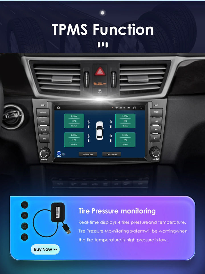 Hizpo 8" Car Radio Stereo For Benz E-Class W211 2002-2009 CLS-CLK-G-Class W463 W209 W219 GPS Navi AI Carplay Multimidia Player
