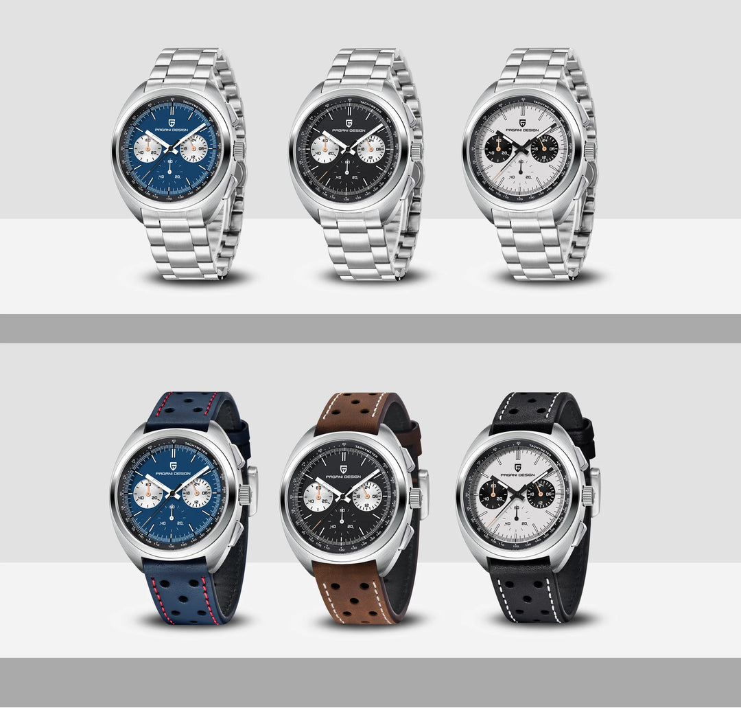 PAGANI DESIGN 2024 New Panda Dial Men Watches Luxury Quartz Watch For Men Japan VK63 Sport Chronograph Sapphire glass Wristwatch