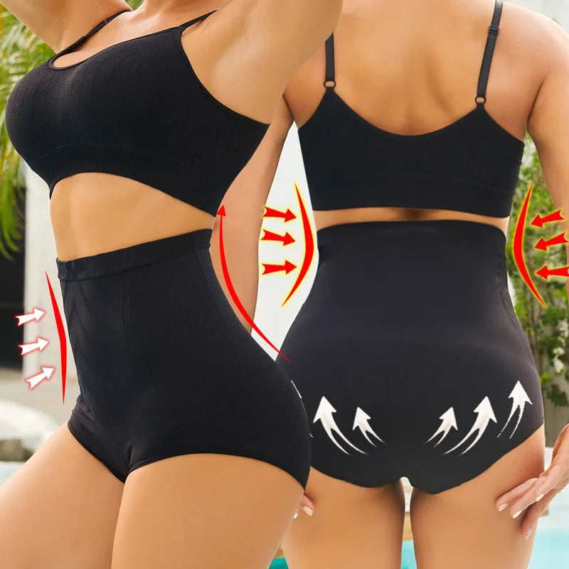 3PCS Women Seamless Shapewear Panties High Waist Slimming Briefs Female Butt Lifter Underwear Ladies Tummy Control Sexy Lingerie