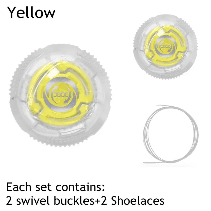 1 Pair Metal Wire Swivel Automatic Buckle Shoelaec No Tie Shoe Laces Quick Lock Shoestrings Women Man Shoelaces for Sneaker New