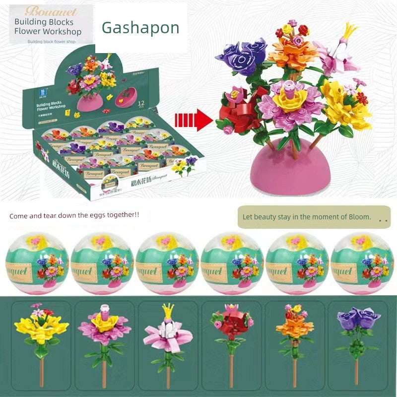 Building Blocks Capsule Toy Funny Blind Box Kindergarten Birthday Small Gift Easter Gift Puzzle Egg Capsule Toy Toy Animal Egg