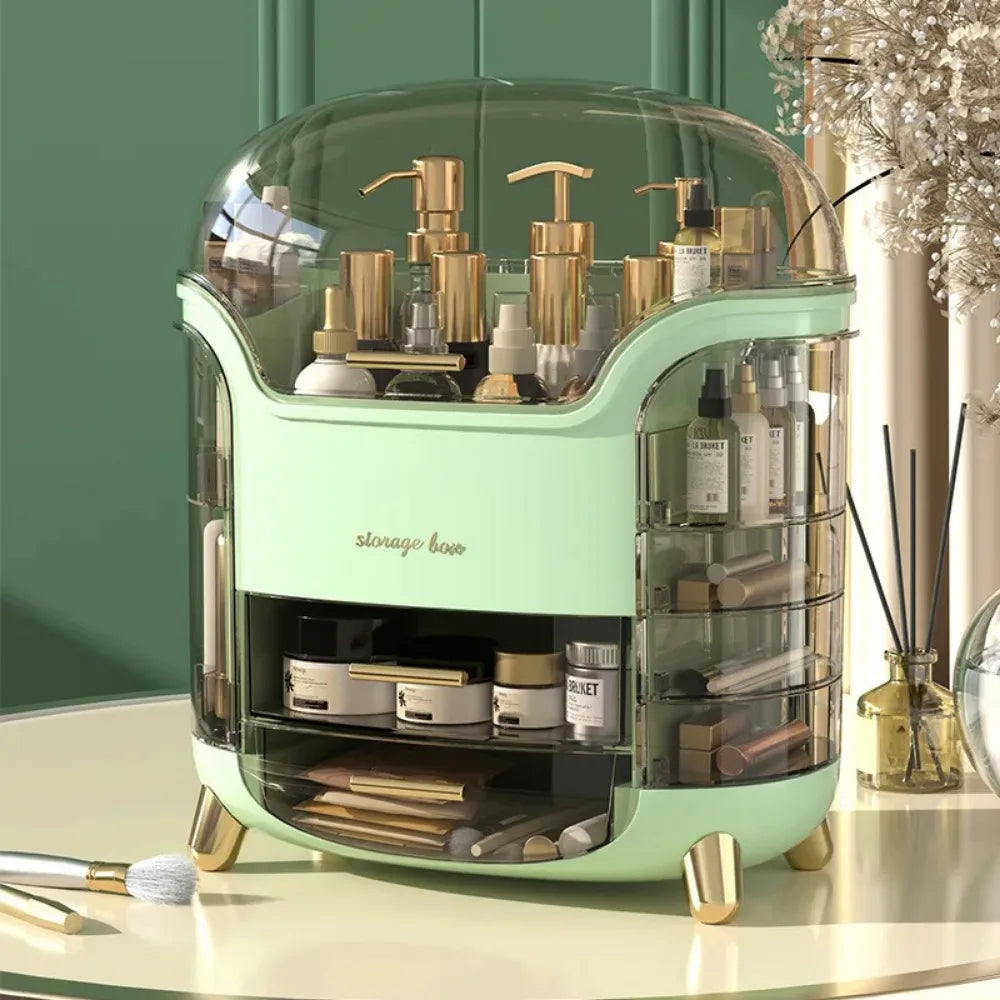 Transparent Desktop Makeup Organizer