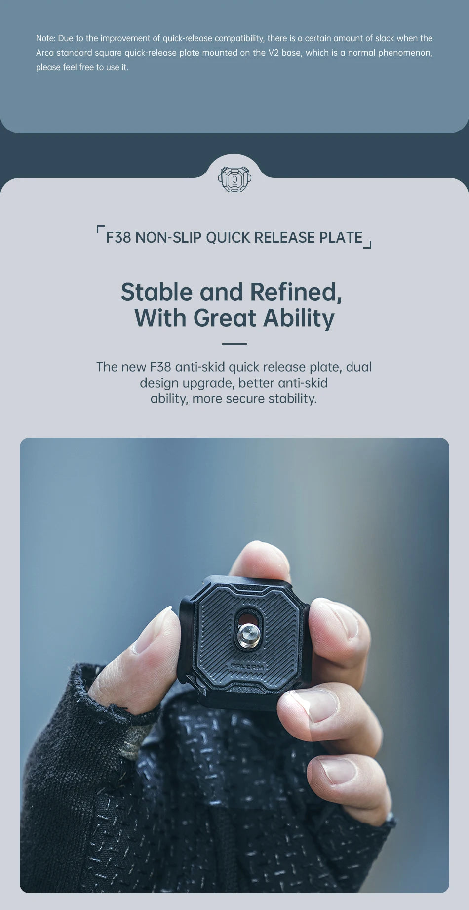 Falcam F38 V2 Universal Shoulder Strap Quick Release Plate Arca Swiss For DSLR Camera Tripod Slider Mount Adapter Camera Clamp