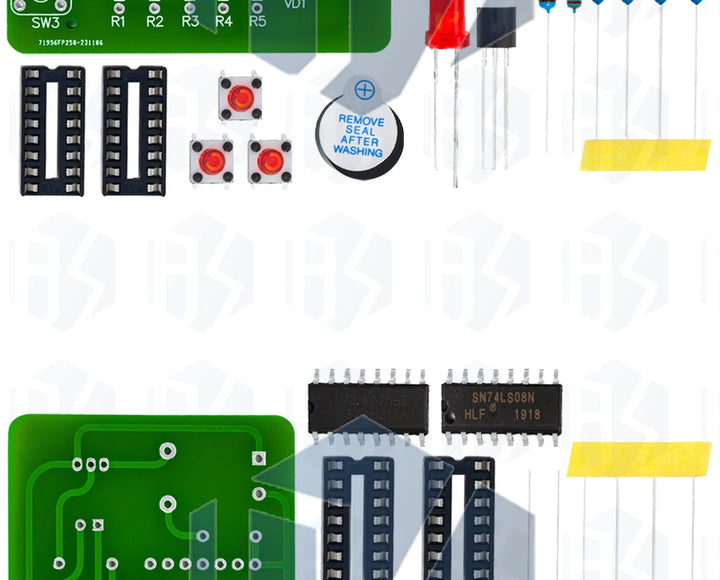 EGBO Electronic Dice Kit Led Dice Parts Cd4017 Ne555 Electronic DIY Production Kit with Reverse Connection Protection