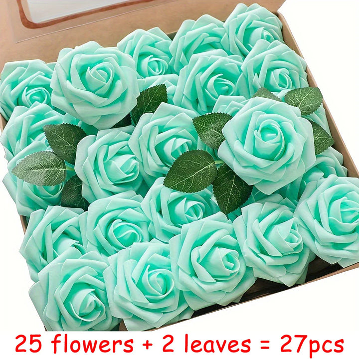 Artificial Roses with Stems