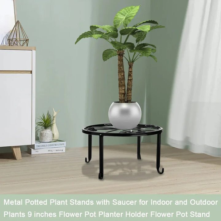 Metal Plant Stand with Saucer