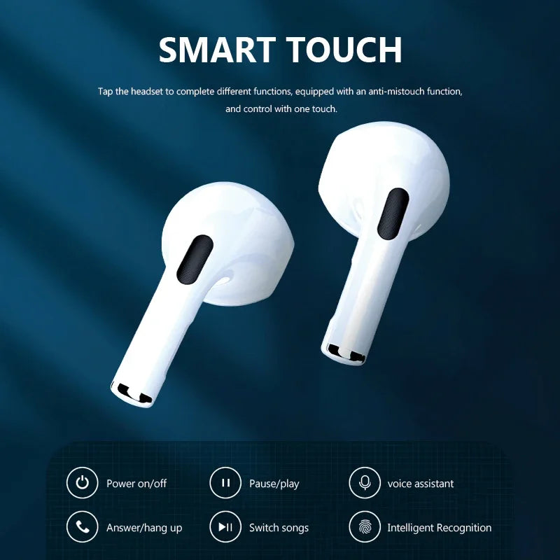 Pro4 TWS Bluetooth Earphone 9D Stereo Wireless Headphone In-Ear HiFi Earbud HandsFree Headset With Microphone For Xiaomi iPhone