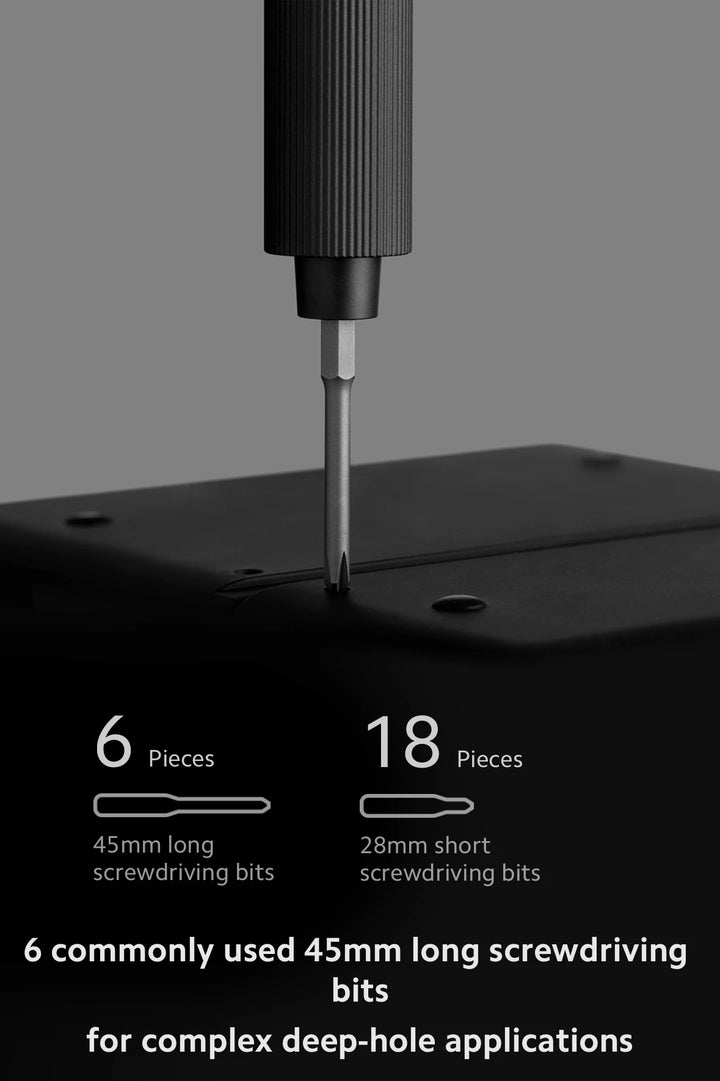 Xiaomi Mijia Electric Precision Screwdriver Magnetic Kit with 24 PCS Screw Heads Power Tools Sets for Smart Home PC Phone Repair