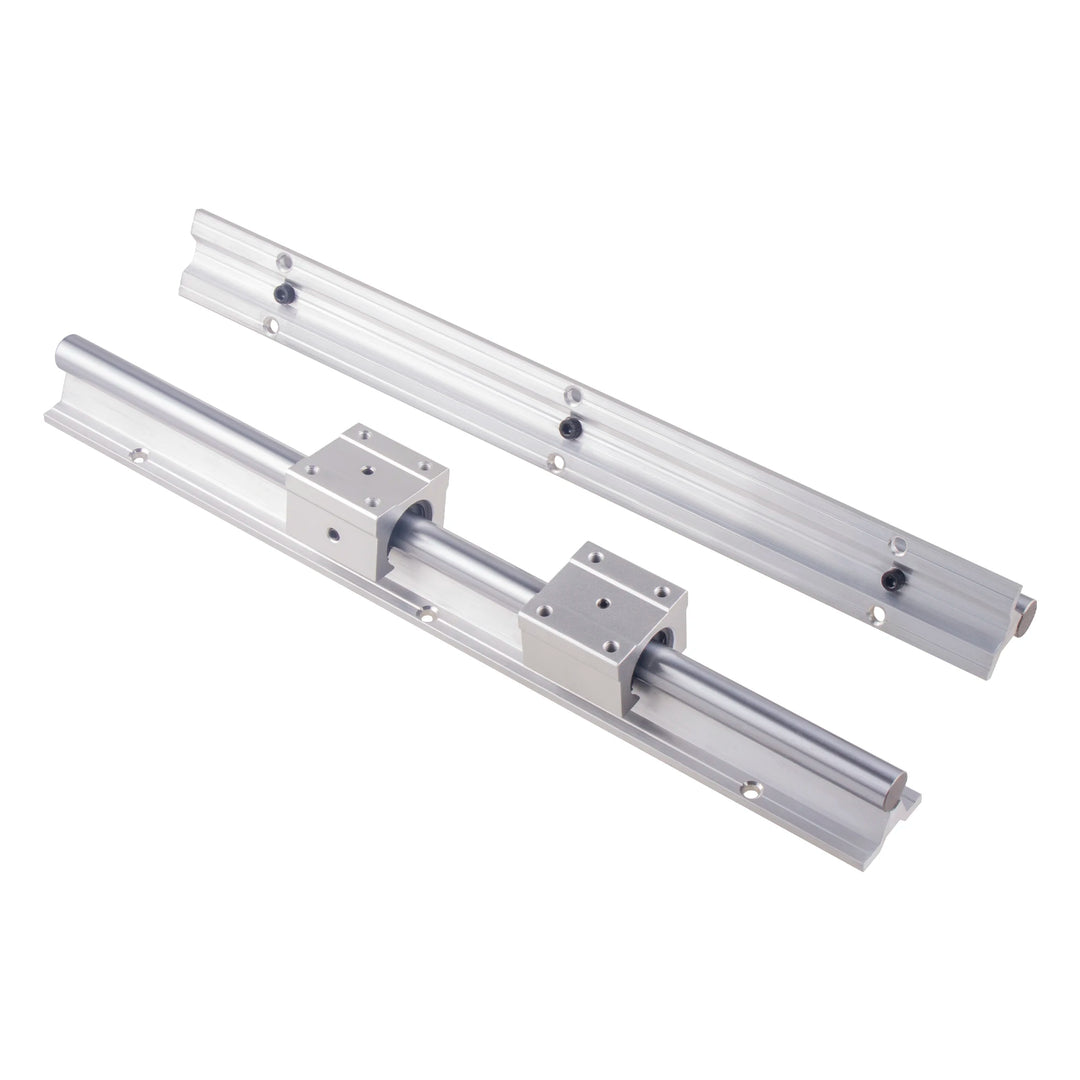 2Set SBR20 SBR 12 SBR25 SBR16 300 400 500 600 800 1000 1200mm Fully Supported Linear Rail Shaft Rod with 4 SBR16UU Block Bearing