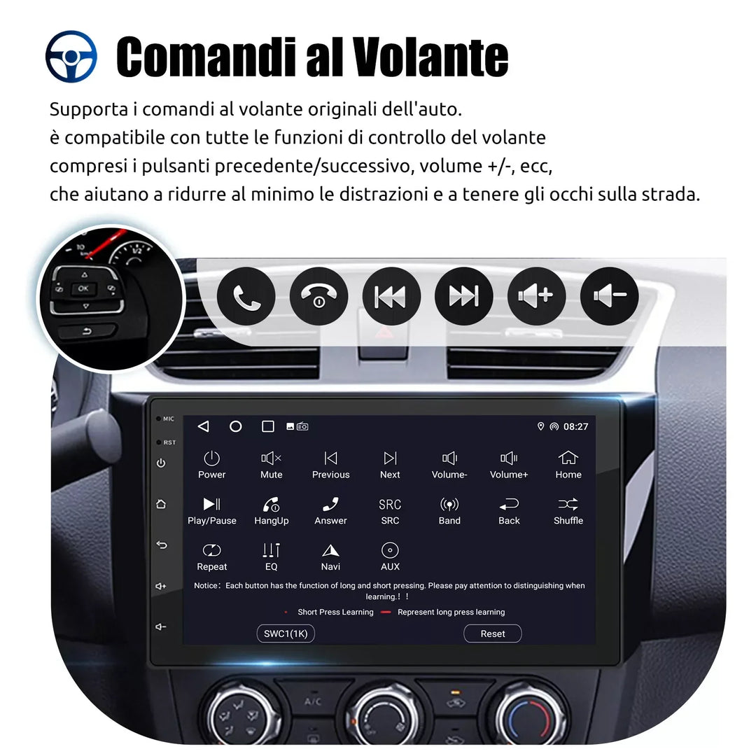 ESSGOO Car Stereo Radio Wireless CarPlay Android Auto 2 DIN 7" Car Stereo HD FM-Radio GPS Touch Screen Head Unit 4+64G DAB+AHD