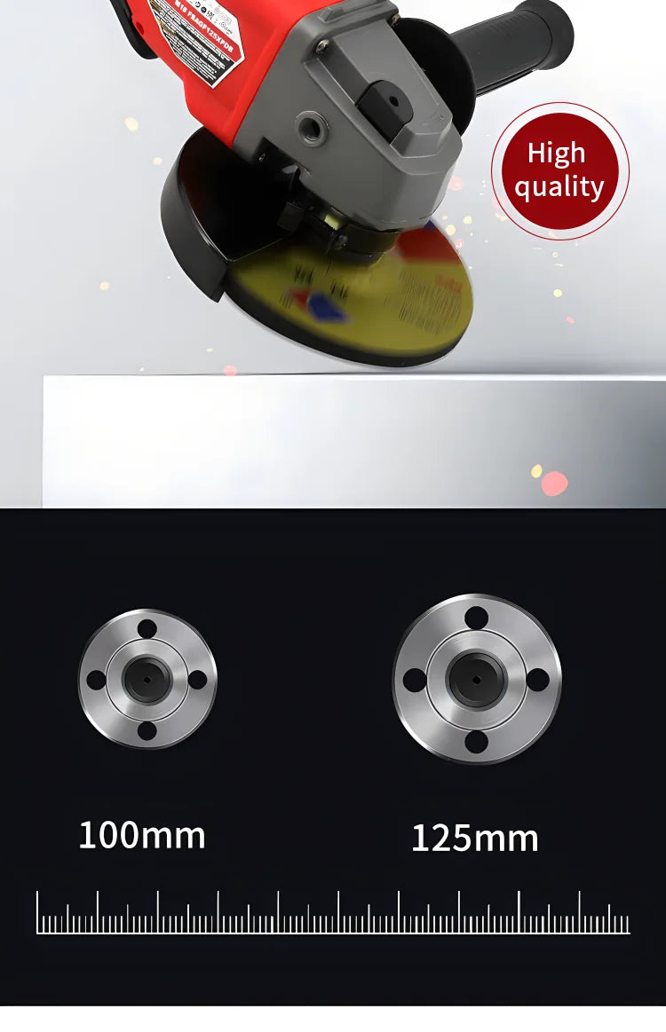 Milwaukee 100/125mm Brushless Angle Grinder Polishing Cutting Machine 18V Battery High Power Electric Cordless Power Tools