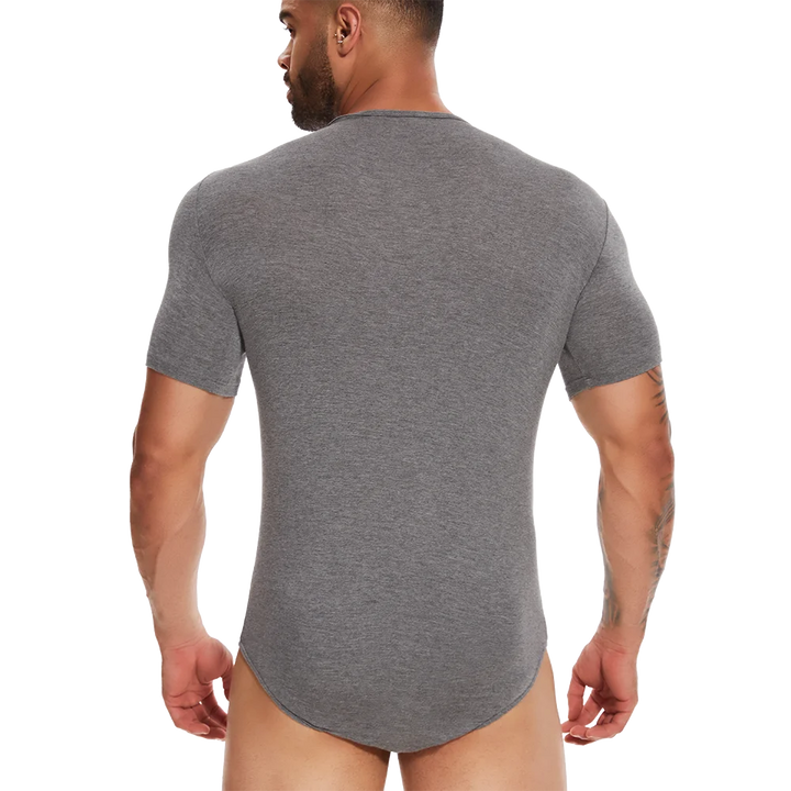 Mens Short Sleeve Full Body Shaper Bodysuit Tummy Control Romper Pajamas Waist Trainer Slimming Shapewear Underwear Undershirts