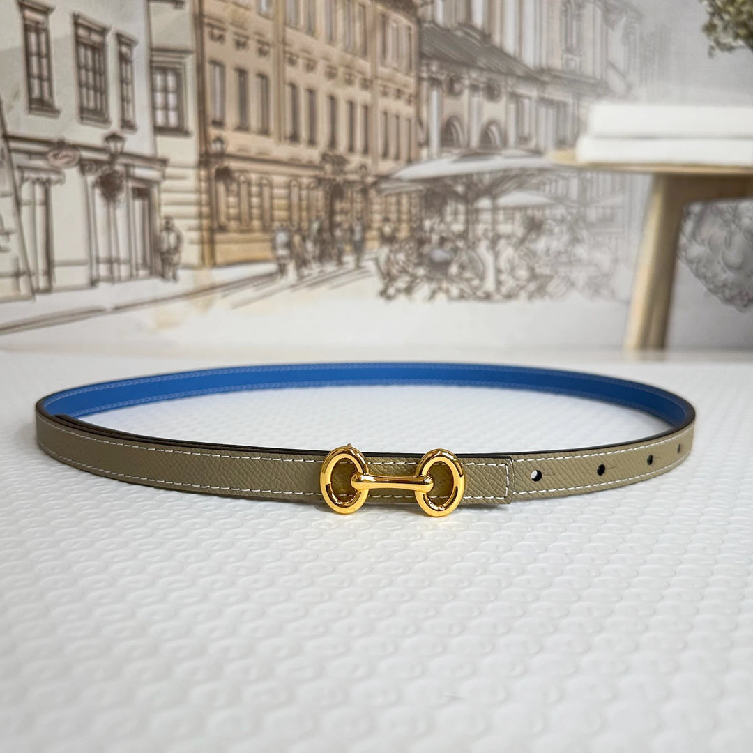 2025 New Luxury Brand Double sided Belt Width 15mm Fashion Designer Dress Jeans Women's Belt