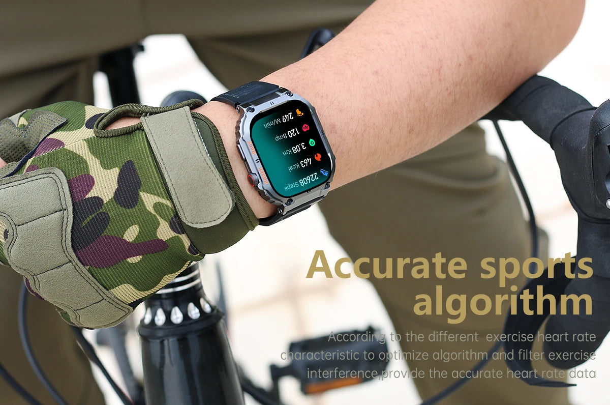 LIGE 1.96”Bluetooth Call Smart Watch Men 400mAh Waterproof Sport Fitness Tracker health monitor Smartwatch for Android IOS Phone