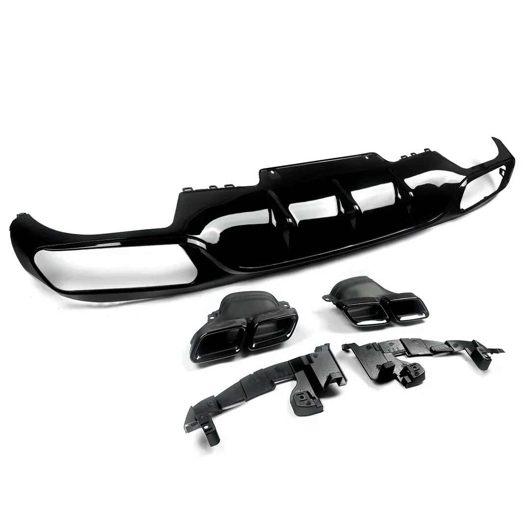 AMG Style Rear Diffuser With Exhaust Tip for Mercedes-Benz E-Class W213 2016-2020