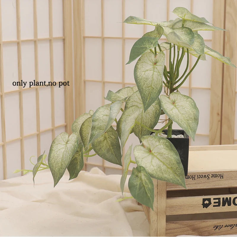 Artificial Turtle Back Leaf Plant Décor