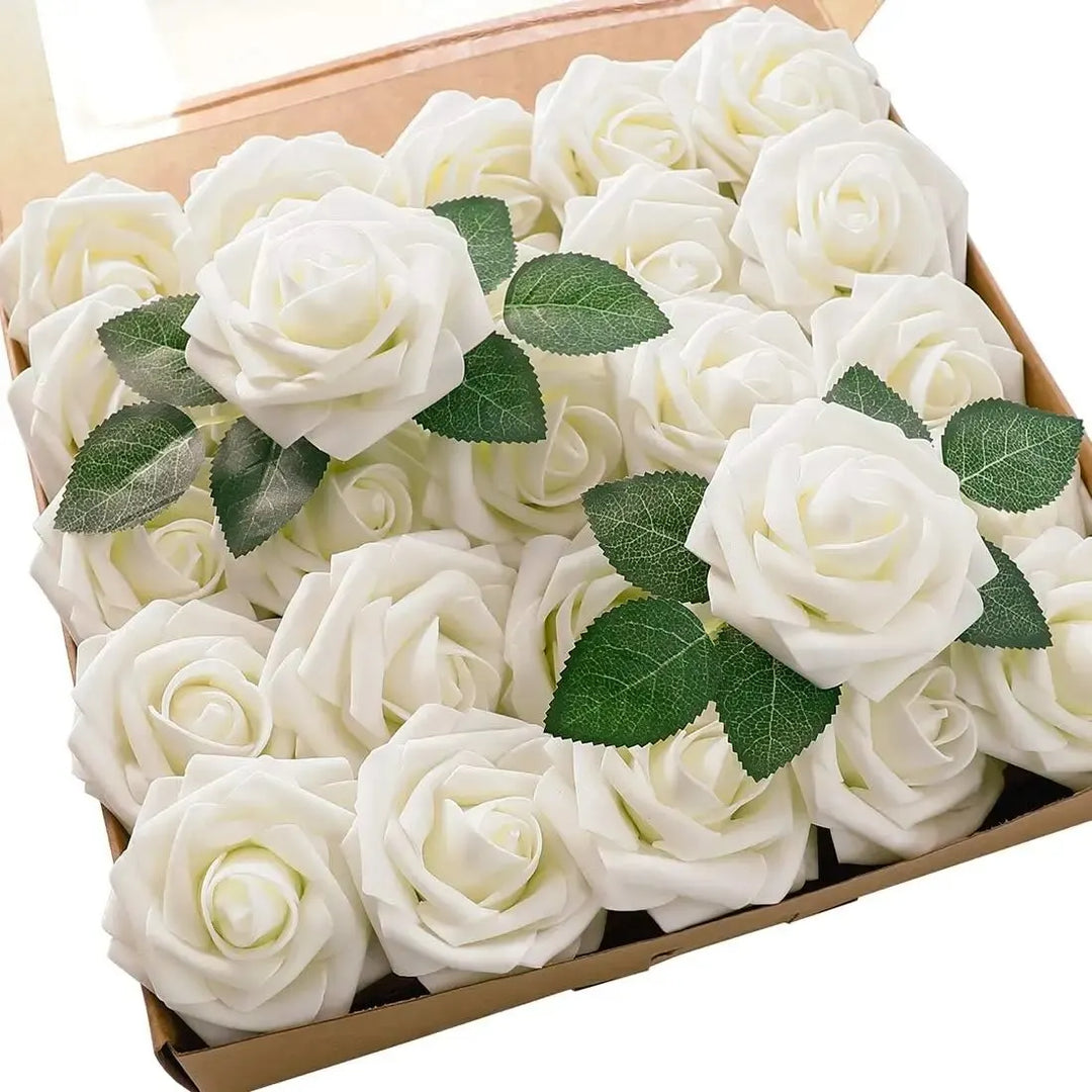 Artificial Roses with Stems