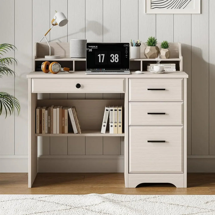 44" Home Office Desk with Storage