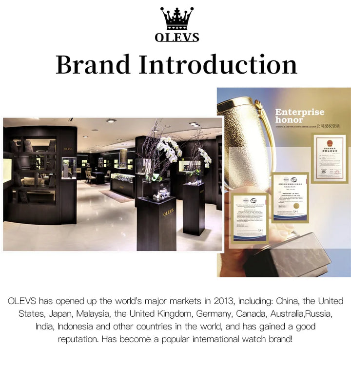 OLEVS Watches For Men Classic with Date Dress Luxury Big Face Waterproof Luminous Men's Wrist Watch Stainless Steel Men Watch