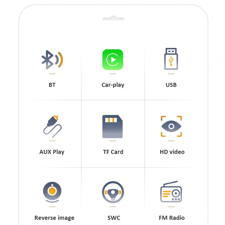 Universal 7" 1din Retractable Screen Car Radio Android Auto Carplay Multimedia Video Player Intelligent Vehicle System BT FM USB