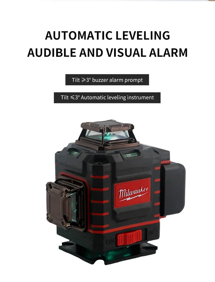 Milwaukee 4D 16 Lines Green Beam 360° Self-leveling Laser Levels Horizontal And Vertical Professional Laser Level Tool