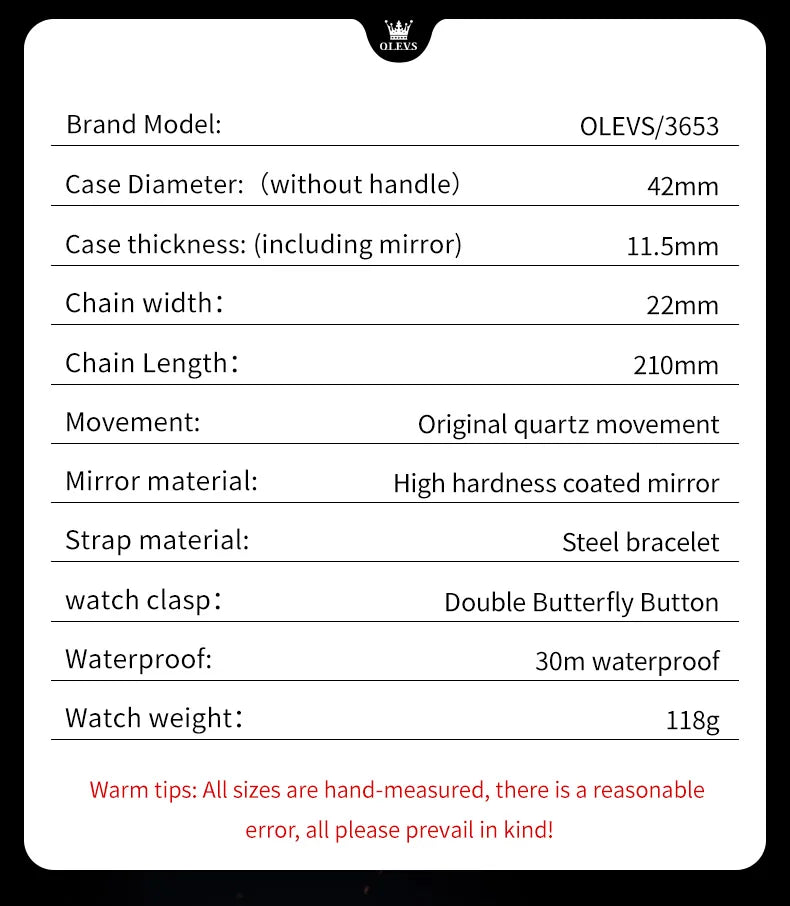 OLEVS Top Moon Phase Fashion Men's Watches Stainless steel Waterproof Quartz Watch for Man Calendar Luminous Daily Wristwatch