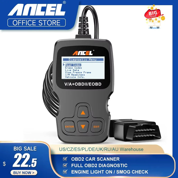 Ancel AD310 Car Full OBD2 Diagnostic Tools OBD 2 Automotive Professional Code Reader Scanner Check Engine Auto OBD ll Scanner