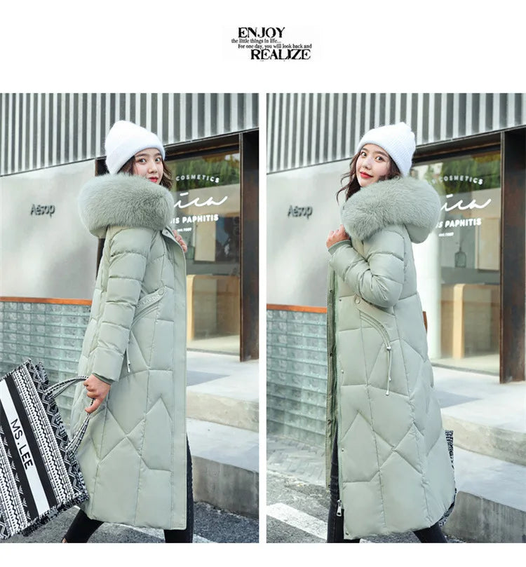 2024 New Autumn Winter Coat Women Thicken Warm Oversized Hoodies Casual Loose Korean Autumn Winter Fashion  Cotton Parkas Coat