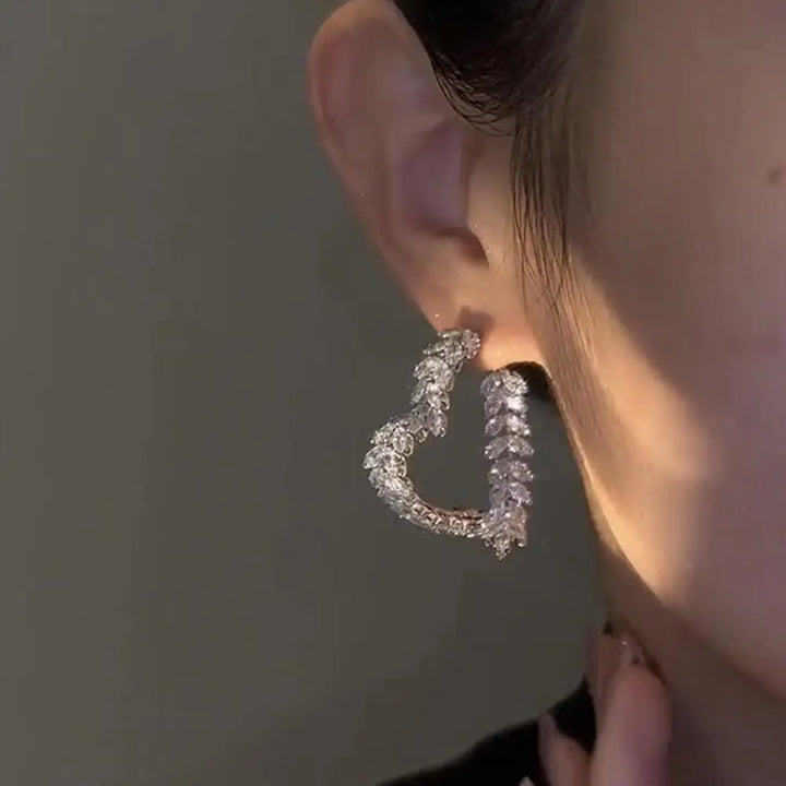 Luxury Wheat Earrings Shiny Zircon Fashion Personality Party Charm Jewelry Wheat Leaf Earring for Women Girls Korean Style