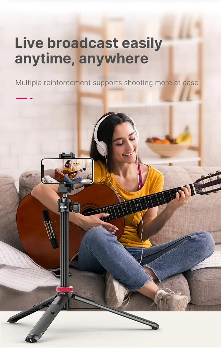 Ulanzi MT-44 Extend Livestream Tripod Stand 42inch Tripod with Phone Mount Holder Vertical Shooting Phone DSlR Camera Tripods