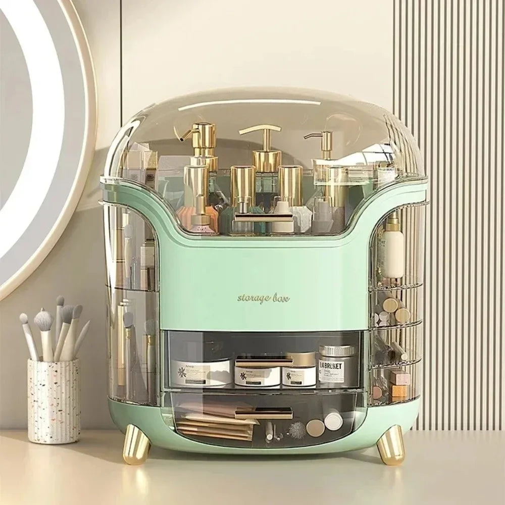 Transparent Desktop Makeup Organizer