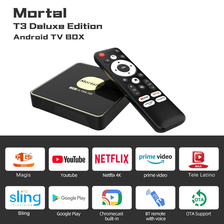 Smart TV Box Android13 CPU Rockchip3528 Google Assistant Wifi6 Transmission 64GB128GB  Bluetooth Chromecast  Multi Language
