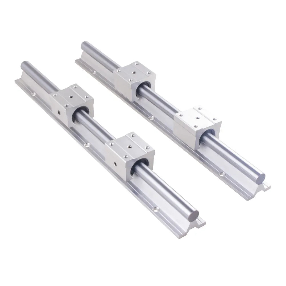 2Set SBR20 SBR 12 SBR25 SBR16 300 400 500 600 800 1000 1200mm Fully Supported Linear Rail Shaft Rod with 4 SBR16UU Block Bearing