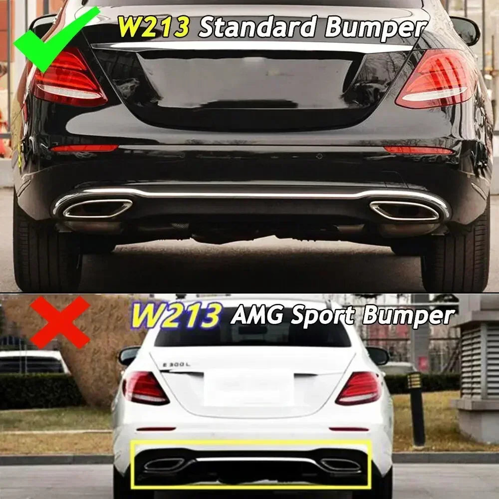 AMG Style Rear Diffuser With Exhaust Tip for Mercedes-Benz E-Class W213 2016-2020