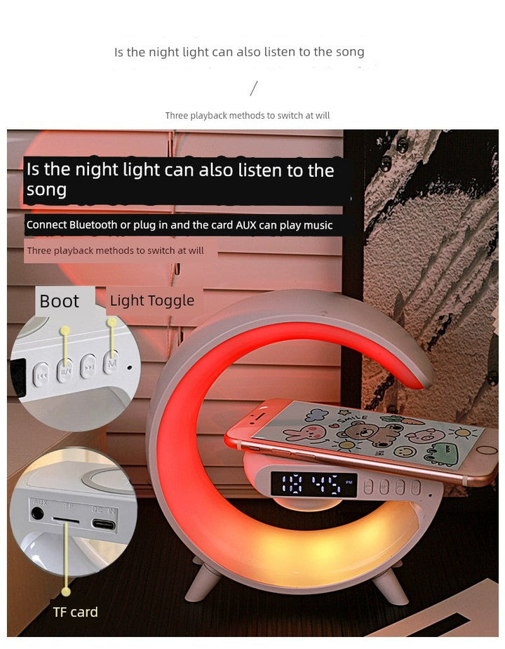 Wireless Charging Atmosphere Speaker Girl Fancy Night Light