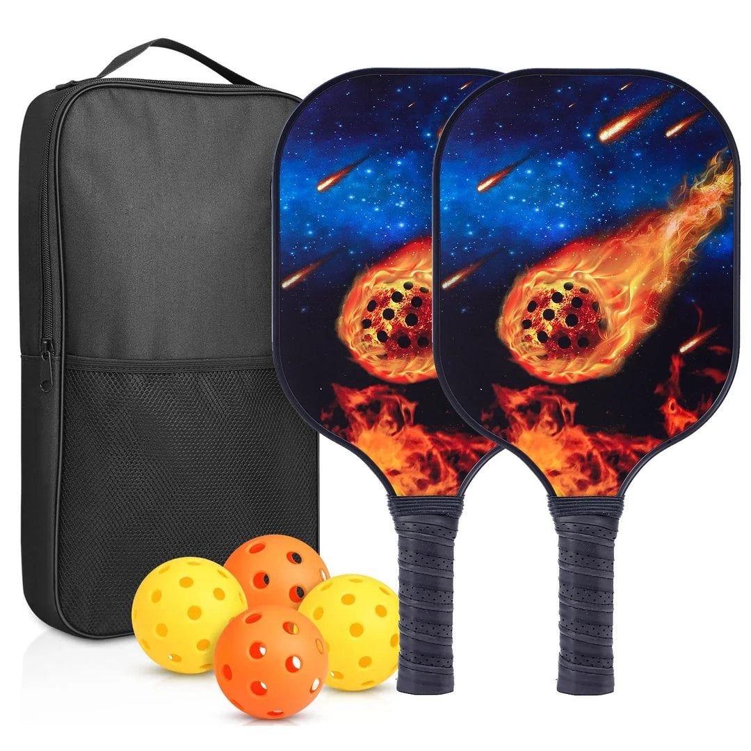 Fiberglass Pickleball Rackets Set Bundle