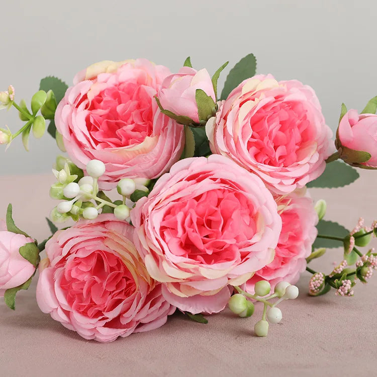 Artificial Peony Rose Bouquet