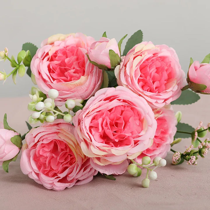 Artificial Peony Rose Bouquet