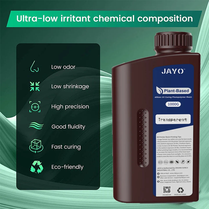 JAYO 3D Printer Resin14K Standard 1KG 405nm Liquid Rapid UV Curing For LCD Photopolymer Resin 3D Printing Material Fast delivery