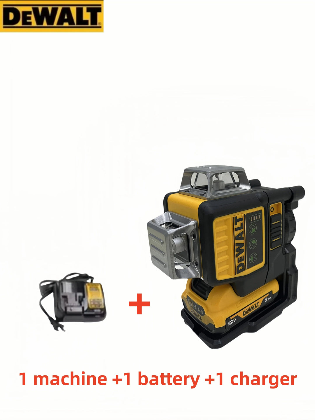 2024 Dewalt DW089LG 12 Lines 3 Sides*360 Degree Vertical 12V Lithium Battery Laser Level Horizontal