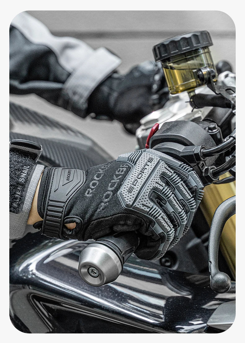 ROCKBROS Cycling Gloves Tactical Gloves SBR Thickened Pad Shockproof Breathable GEL Bike Motorcycle Winter Warmer Full Finger