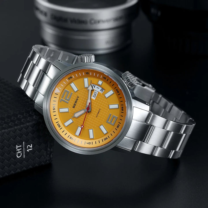 20Bar Diver Automatic Watch For Men Miyota 8205 Super Luminous Sapphire Swim Sport Mechanical Automatic Self Winding Wristwatch